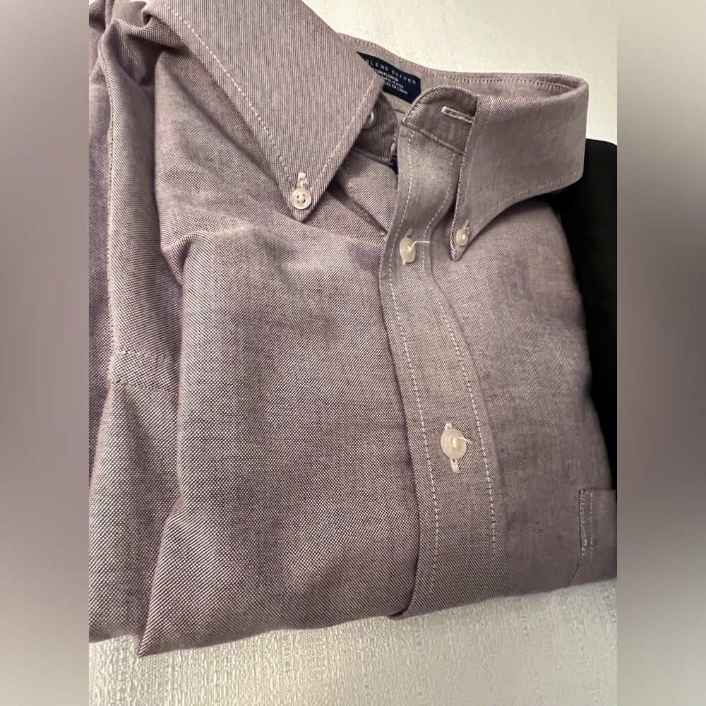 Stafford Men’s long sleeve button down shirt,size 17 1/2 - Picture 5 of 8